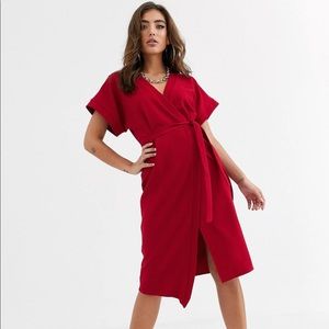 ASOS DESIGN wrap midi dress